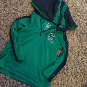 Notre Dame 3/4 zip, Colosseum brand long sleeve. Toddler 2T